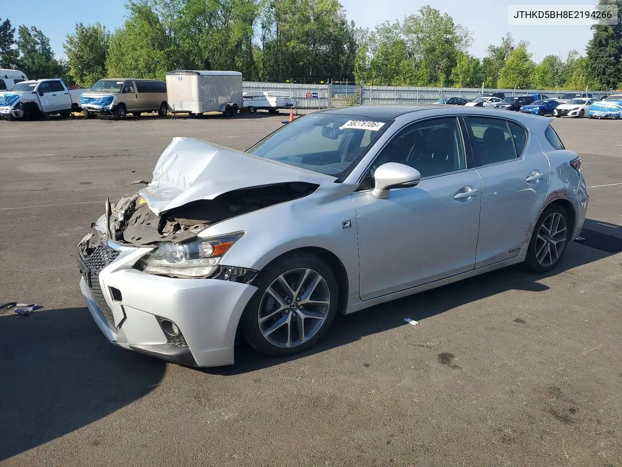 2014 Lexus Ct 200 VIN: JTHKD5BH8E2194266 Lot: 58276106