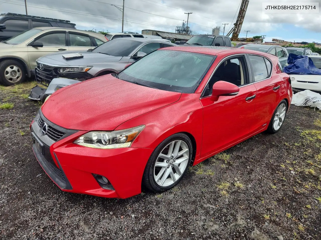 2014 Lexus Ct 200 VIN: JTHKD5BH2E2175714 Lot: 58593336