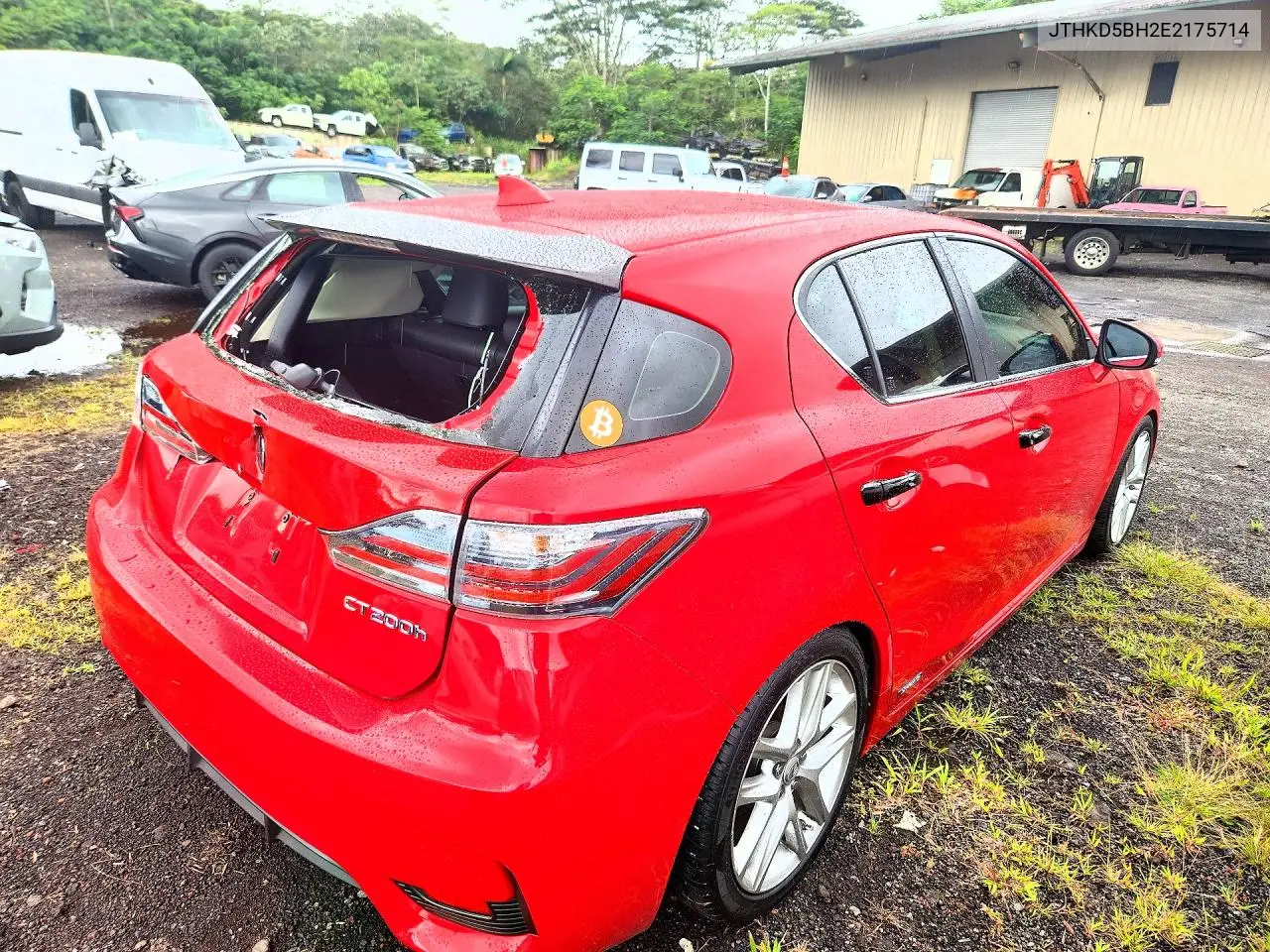 2014 Lexus Ct 200 VIN: JTHKD5BH2E2175714 Lot: 58593336