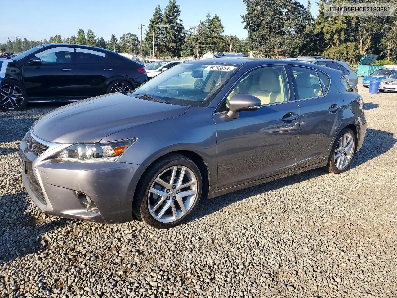 2014 Lexus Ct 200 VIN: JTHKD5BH6E2183881 Lot: 59996956