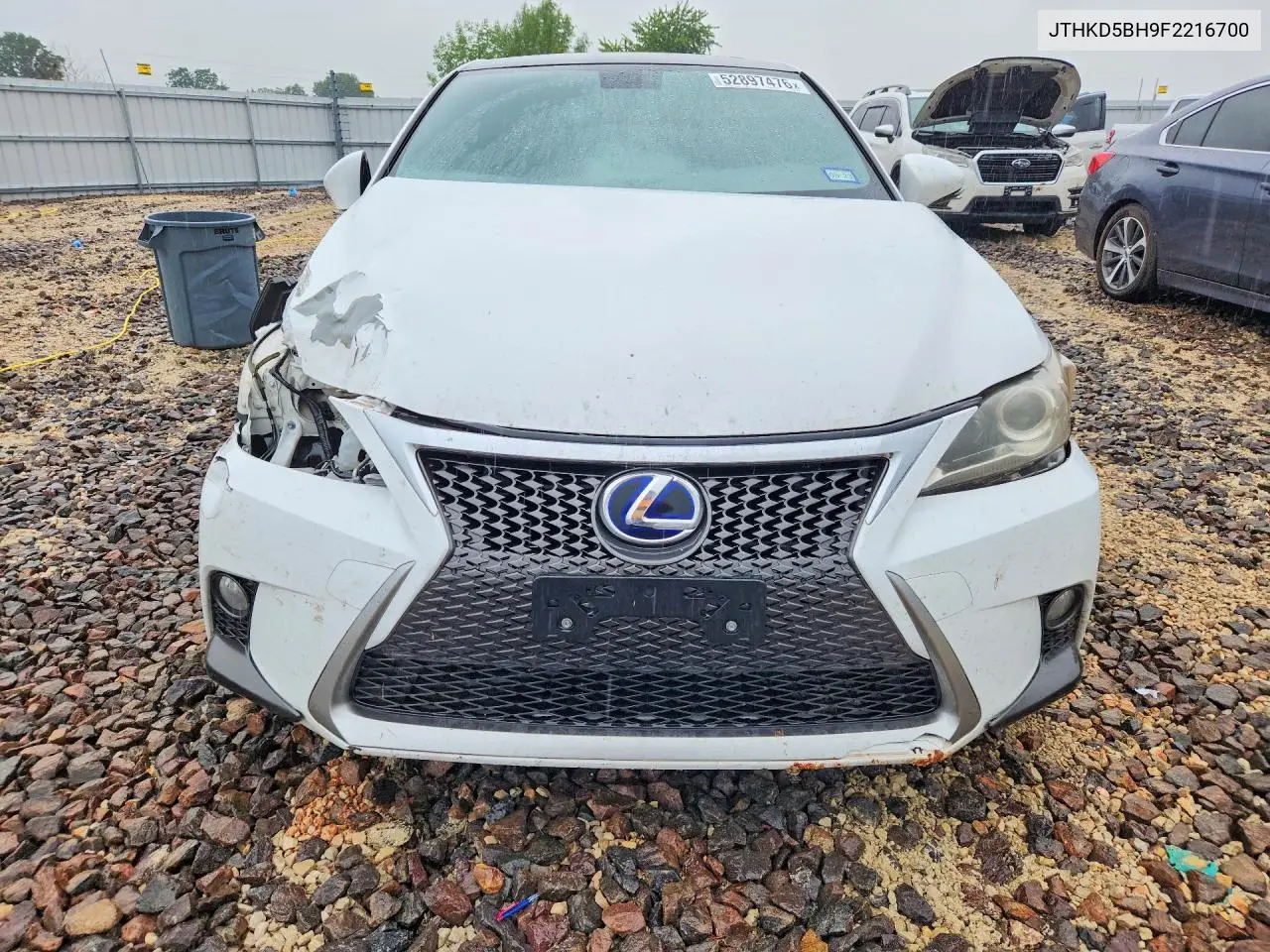 2015 Lexus Ct 200 VIN: JTHKD5BH9F2216700 Lot: 52897476