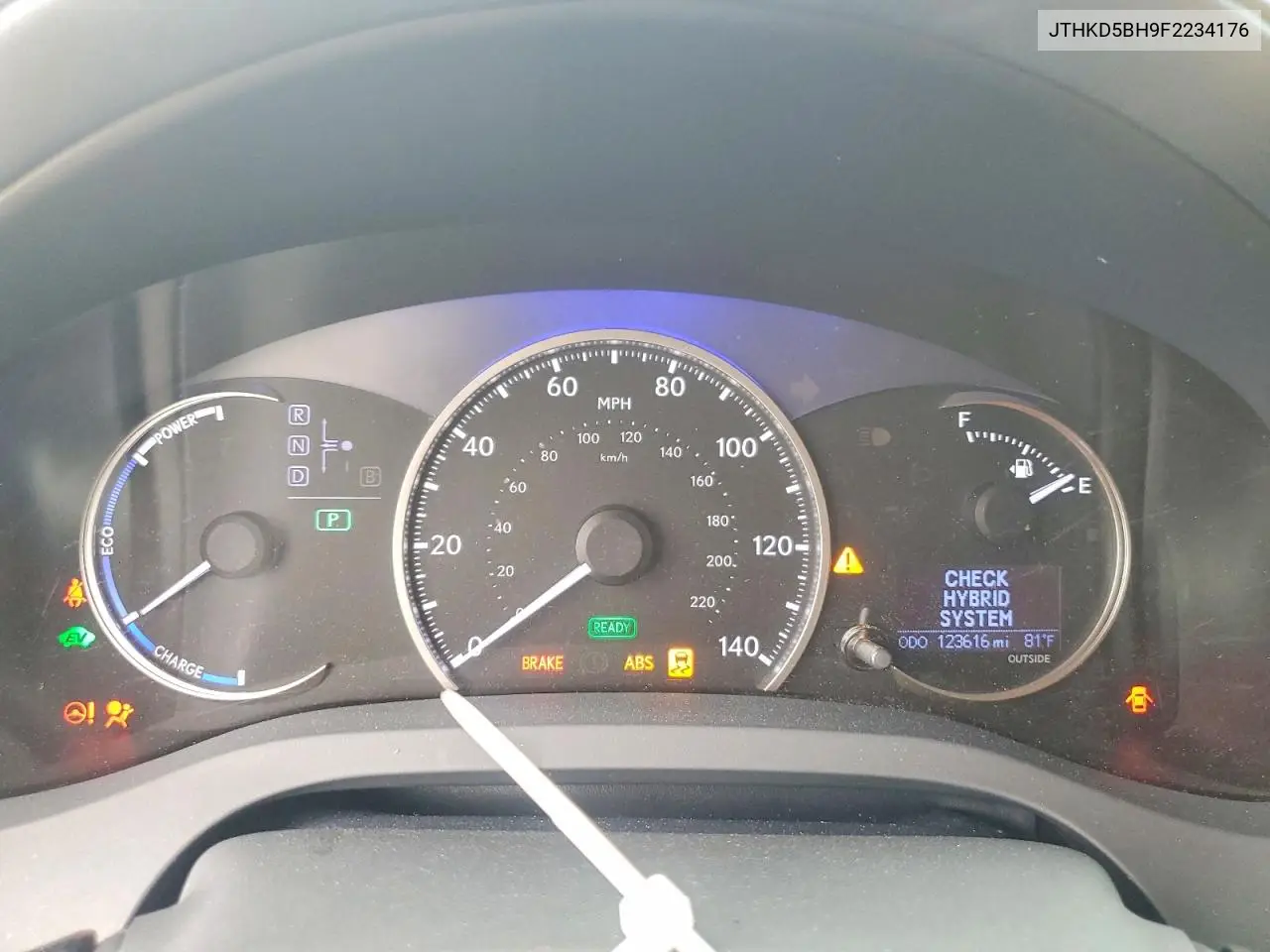 2015 Lexus Ct 200 VIN: JTHKD5BH9F2234176 Lot: 55644646