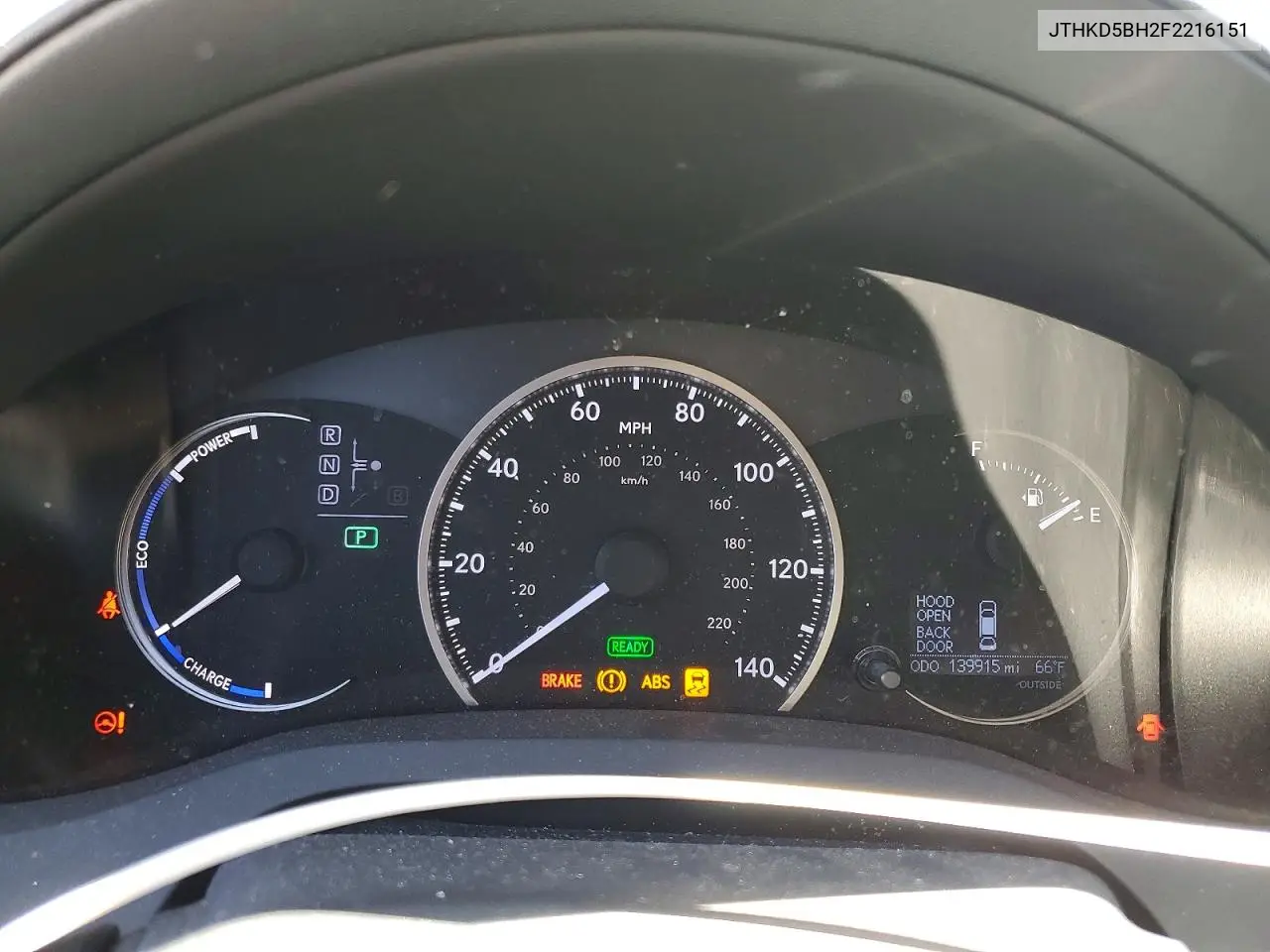 2015 Lexus Ct 200 VIN: JTHKD5BH2F2216151 Lot: 55892416