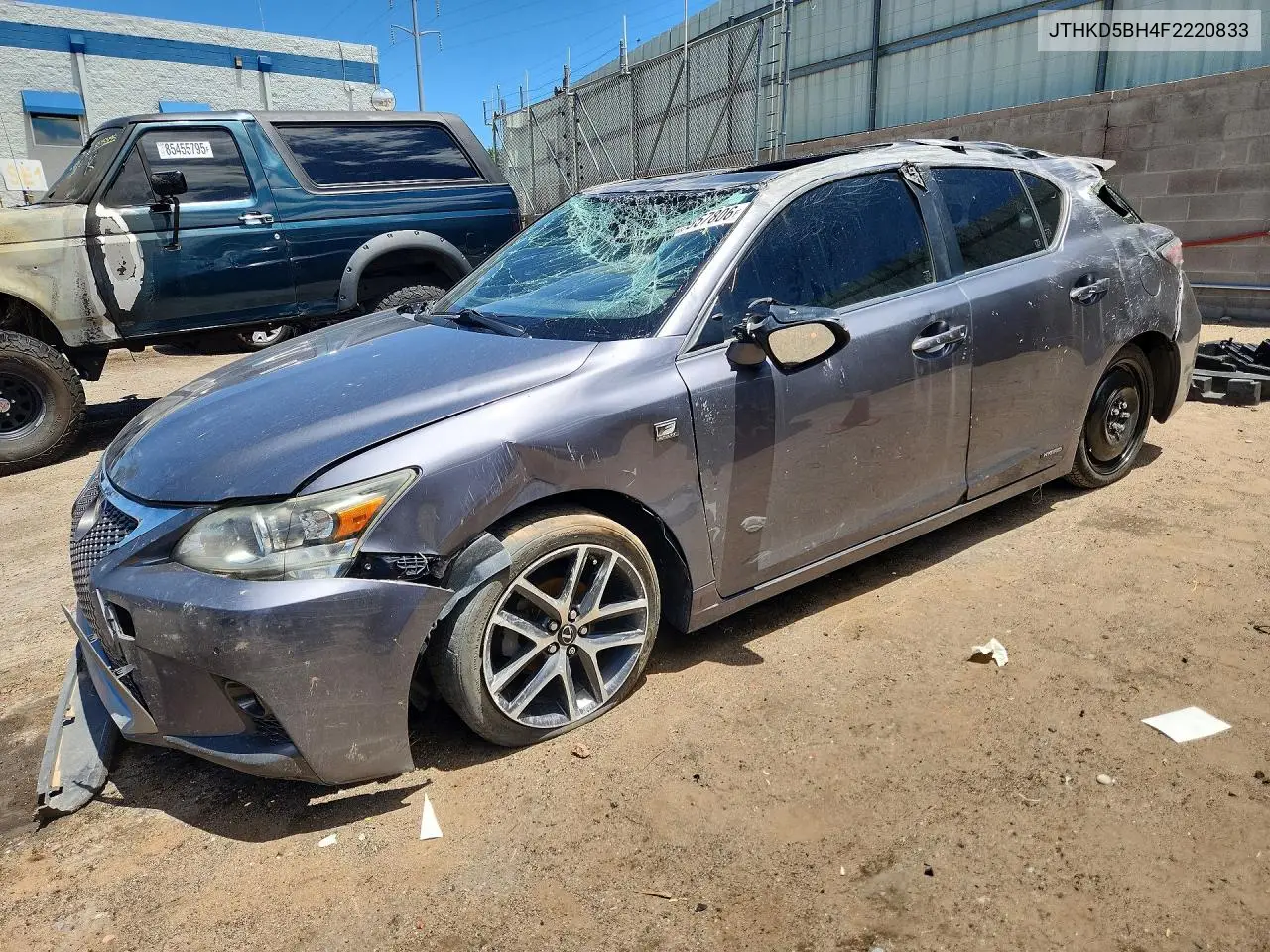 2015 Lexus Ct 200 VIN: JTHKD5BH4F2220833 Lot: 58957806