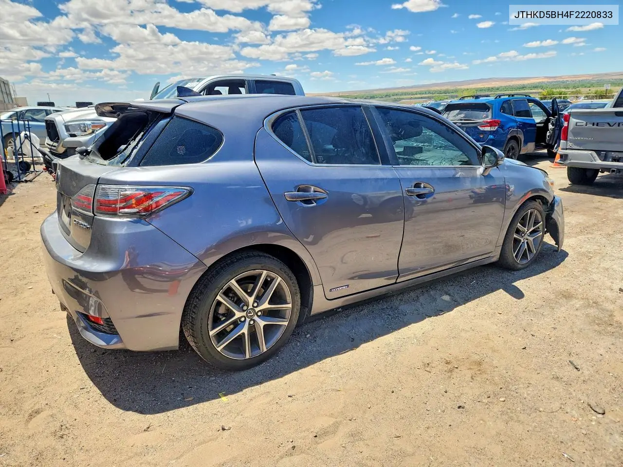 2015 Lexus Ct 200 VIN: JTHKD5BH4F2220833 Lot: 58957806
