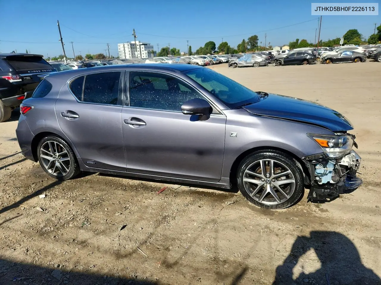 2015 Lexus Ct 200 VIN: JTHKD5BH0F2226113 Lot: 60023106