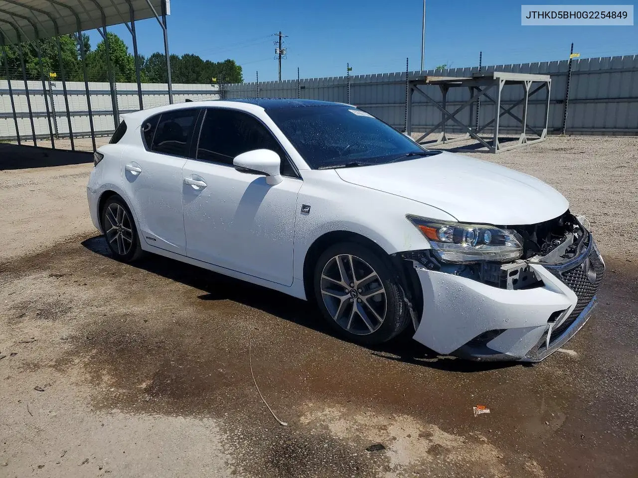 2016 Lexus Ct 200 VIN: JTHKD5BH0G2254849 Lot: 53697106
