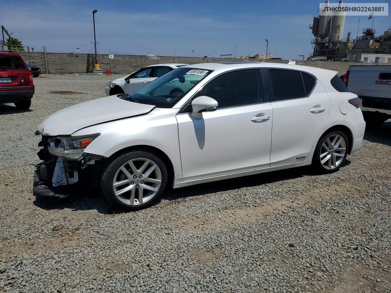 2016 Lexus Ct 200 VIN: JTHKD5BH8G2263881 Lot: 55951896