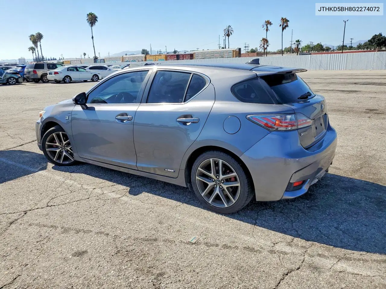 2016 Lexus Ct 200 VIN: JTHKD5BH8G2274072 Lot: 58598066