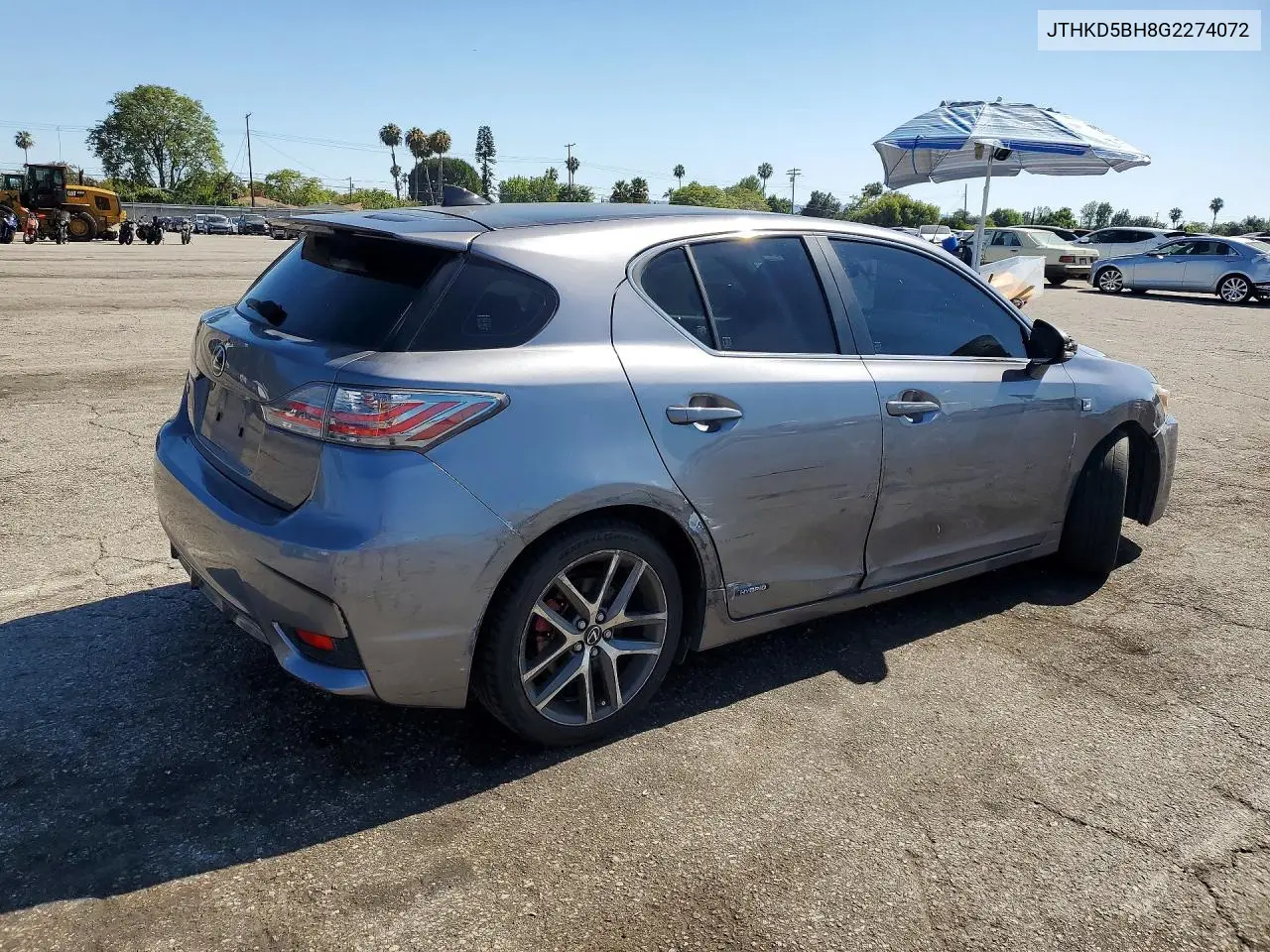 2016 Lexus Ct 200 VIN: JTHKD5BH8G2274072 Lot: 58598066