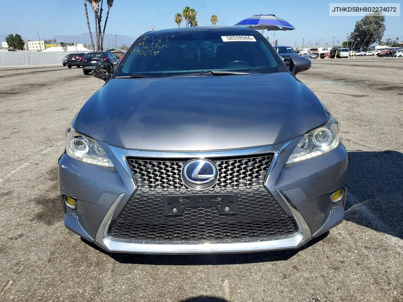 2016 Lexus Ct 200 VIN: JTHKD5BH8G2274072 Lot: 58598066