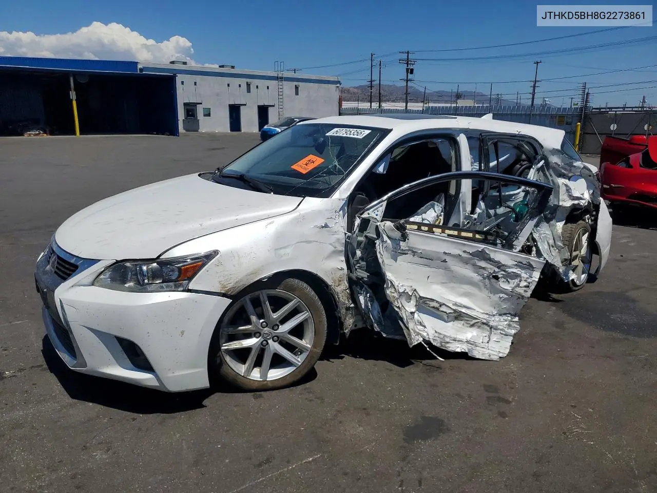2016 Lexus Ct 200 VIN: JTHKD5BH8G2273861 Lot: 60795356