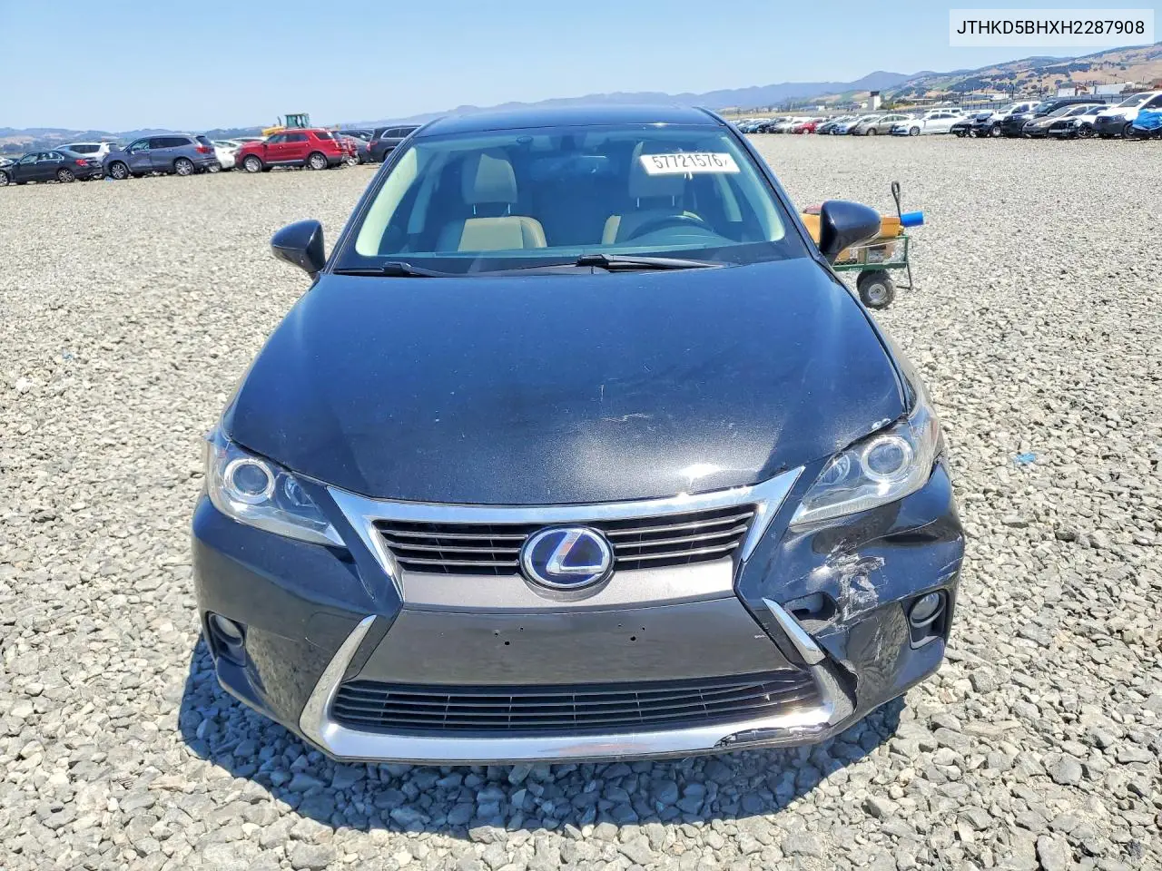 2017 Lexus Ct 200 VIN: JTHKD5BHXH2287908 Lot: 57721576