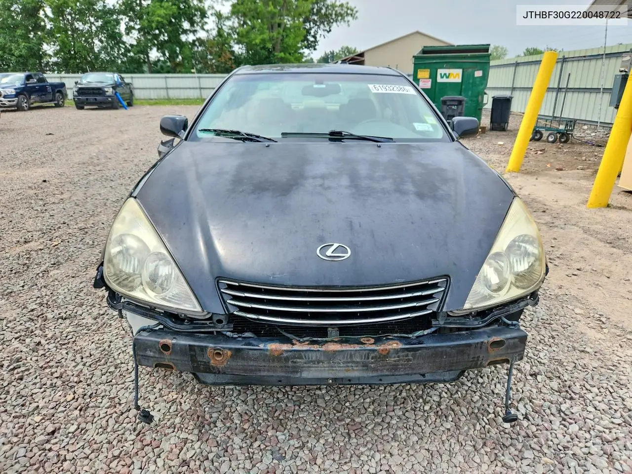 2002 Lexus Es 300 VIN: JTHBF30G220048722 Lot: 61932386