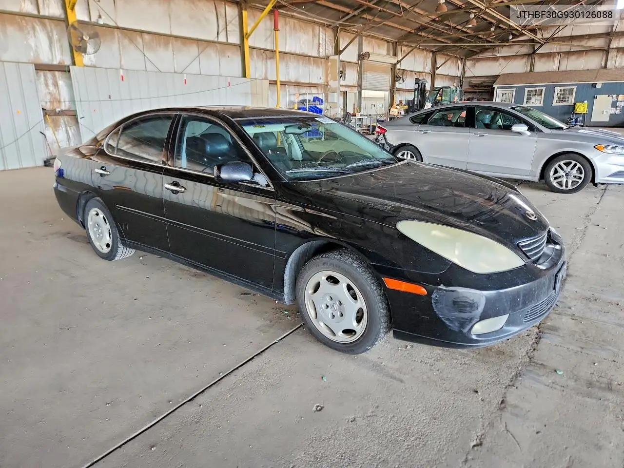 2003 Lexus Es 300 VIN: JTHBF30G930126088 Lot: 60799736