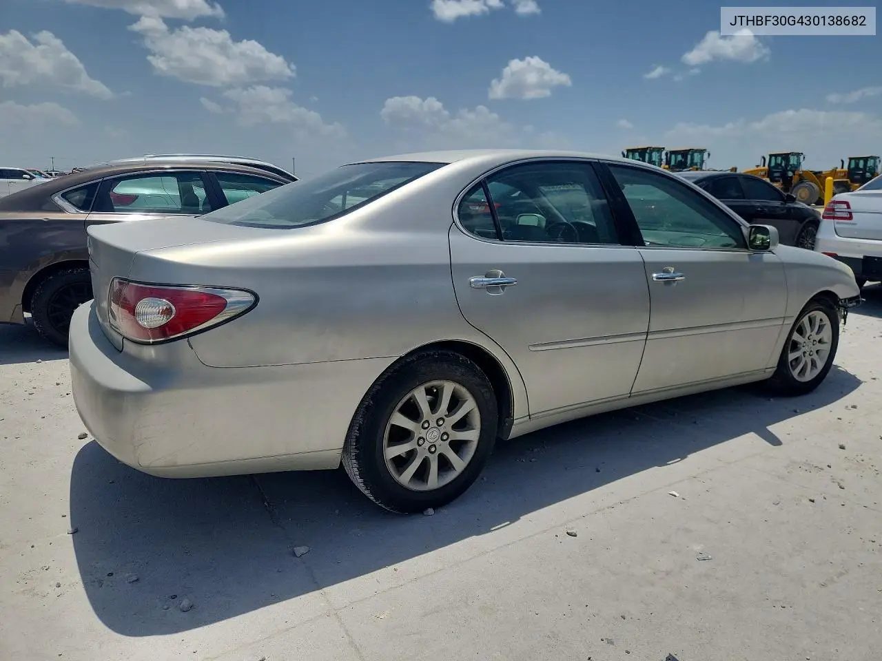 2003 Lexus Es 300 VIN: JTHBF30G430138682 Lot: 61375626