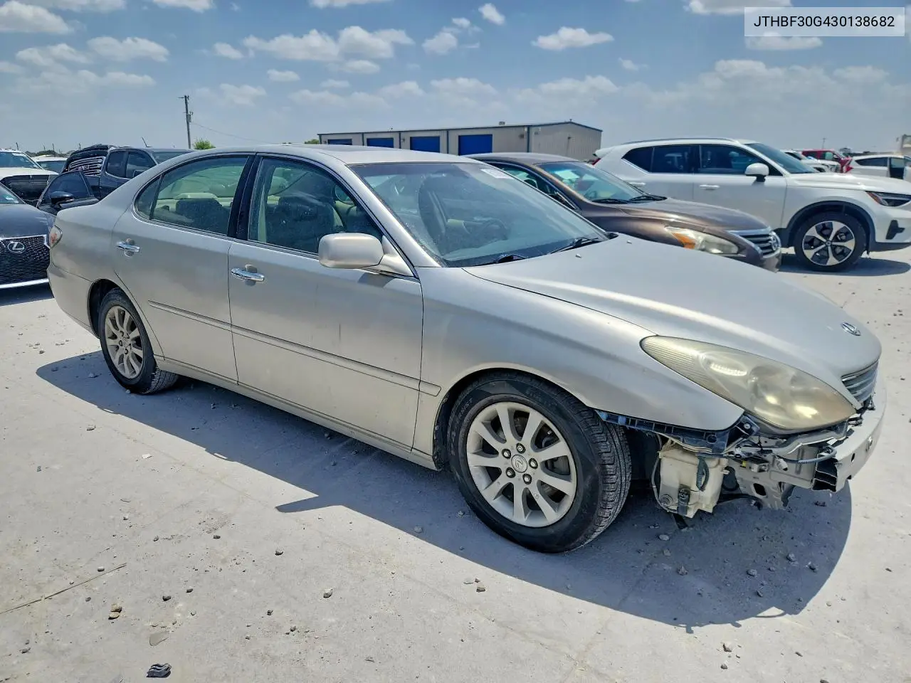 2003 Lexus Es 300 VIN: JTHBF30G430138682 Lot: 61375626