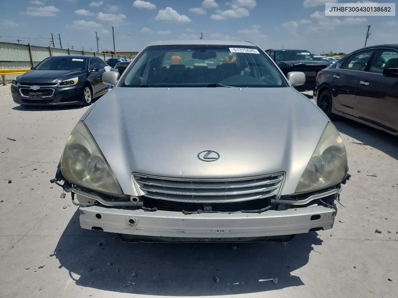 2003 Lexus Es 300 VIN: JTHBF30G430138682 Lot: 61375626