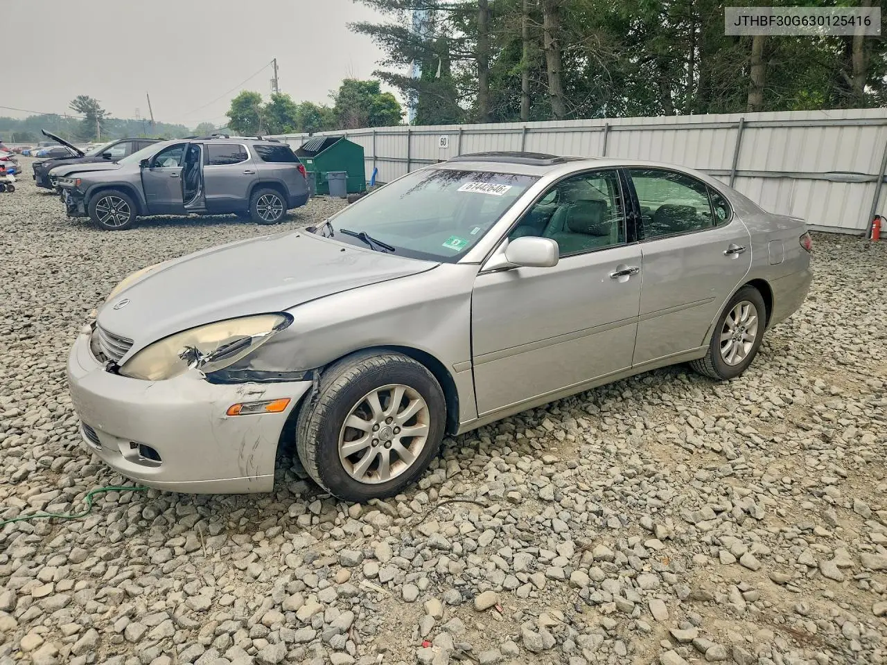 2003 Lexus Es 300 VIN: JTHBF30G630125416 Lot: 61442646
