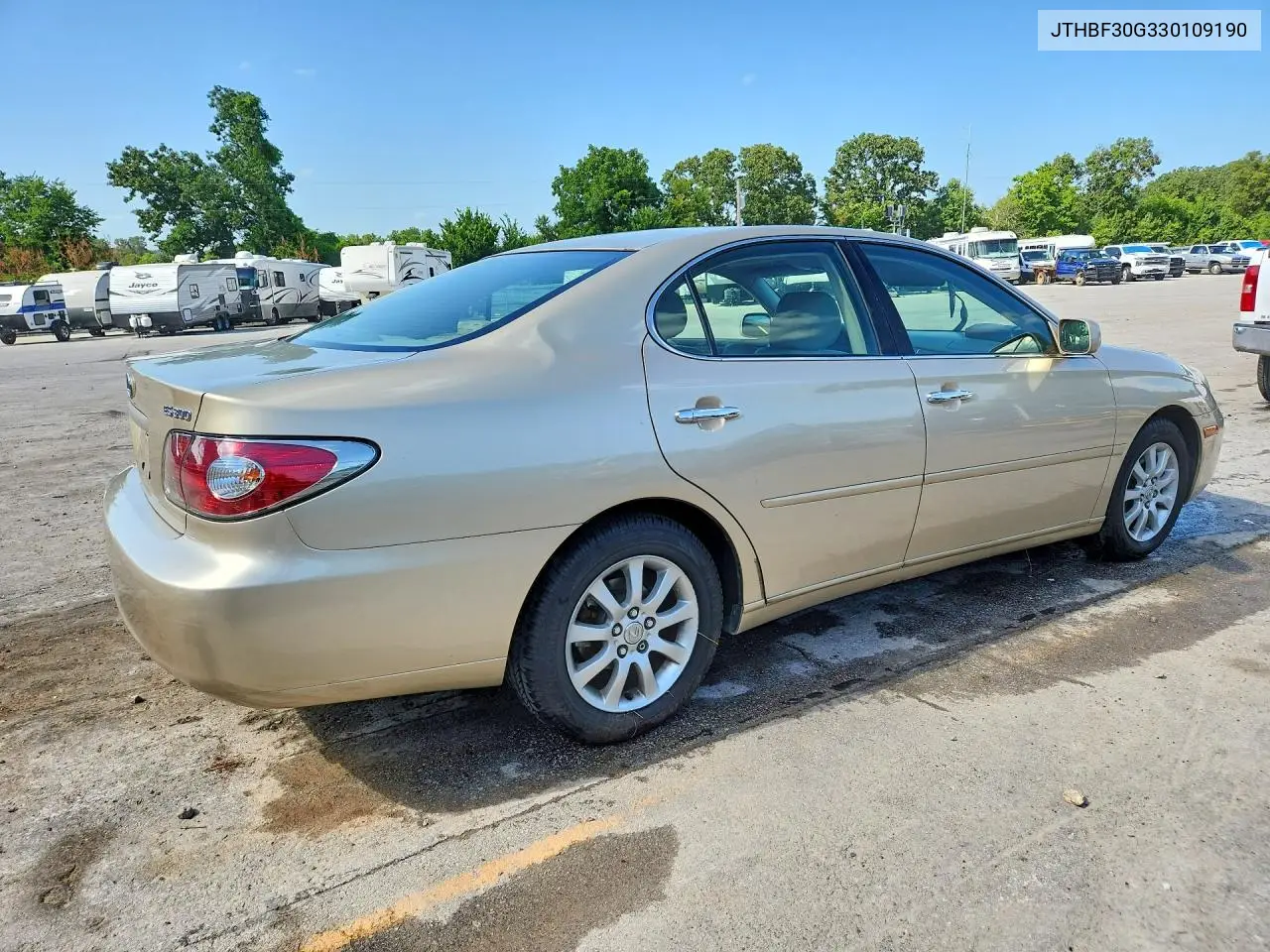 2003 Lexus Es 300 VIN: JTHBF30G330109190 Lot: 61501676