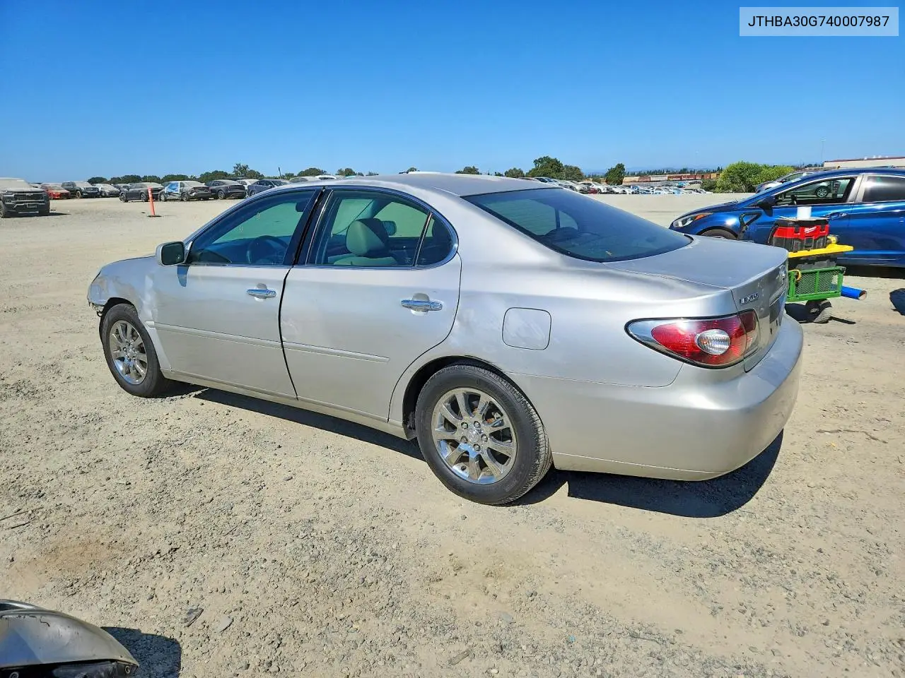 2004 Lexus Es 330 VIN: JTHBA30G740007987 Lot: 61306906