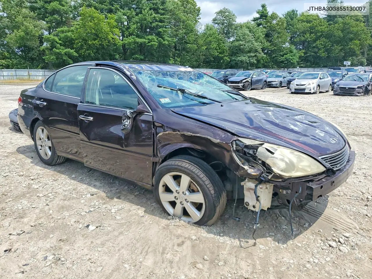 2005 Lexus Es 330 VIN: JTHBA30G855130007 Lot: 61937406