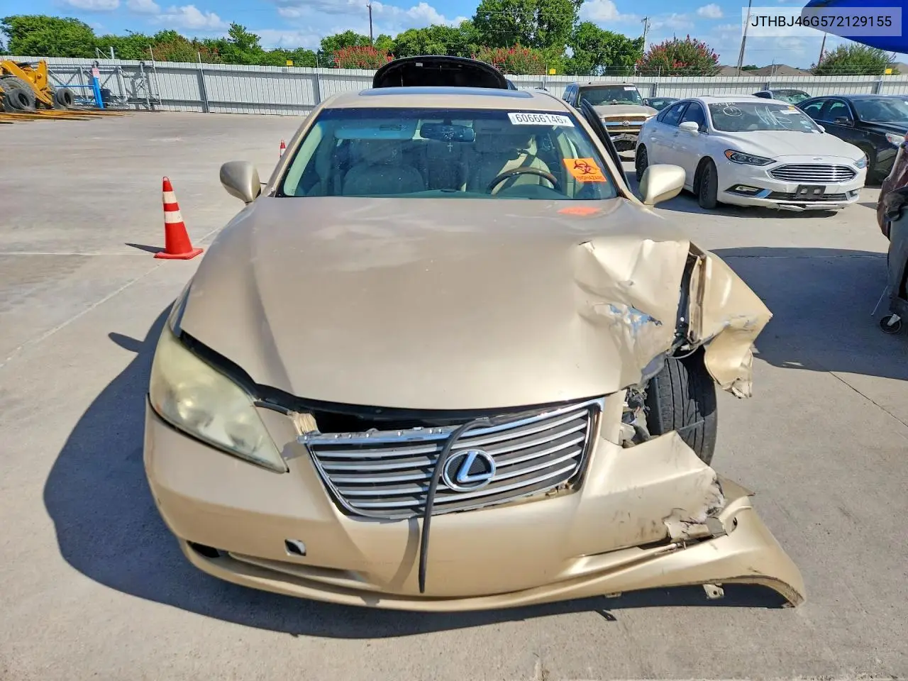 2007 Lexus Es 350 VIN: JTHBJ46G572129155 Lot: 60666146