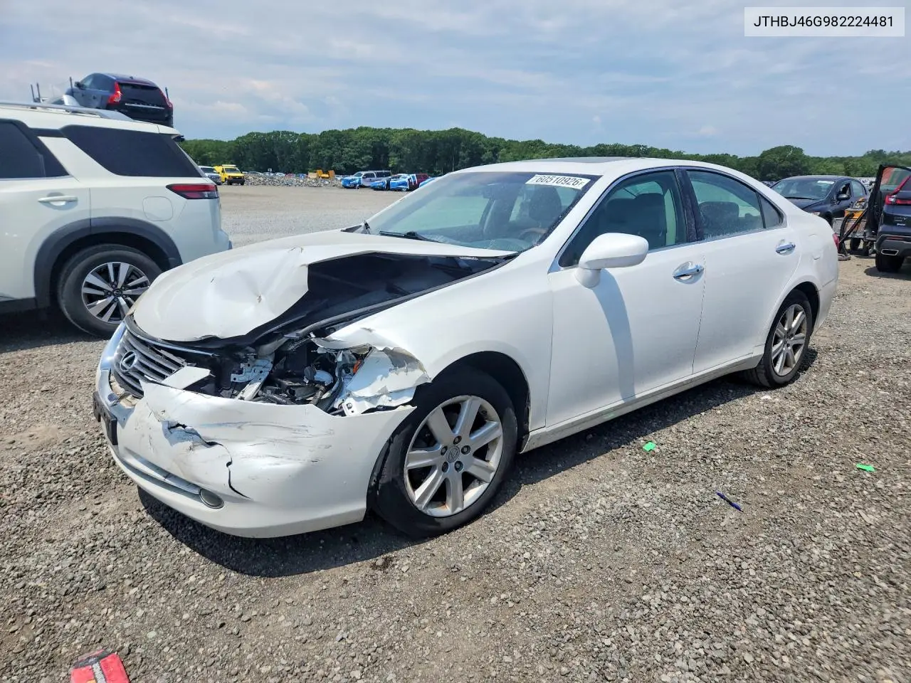 2008 Lexus Es 350 VIN: JTHBJ46G982224481 Lot: 60510926