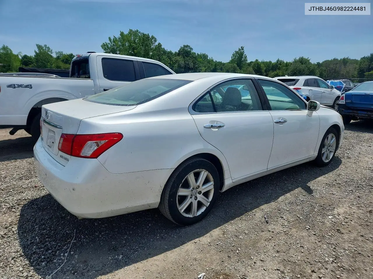 2008 Lexus Es 350 VIN: JTHBJ46G982224481 Lot: 60510926