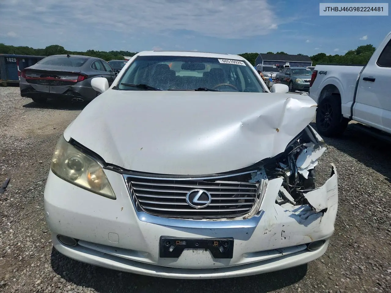 2008 Lexus Es 350 VIN: JTHBJ46G982224481 Lot: 60510926