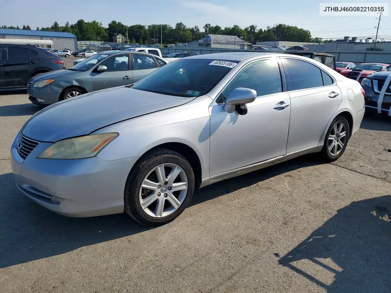 2008 Lexus Es 350 VIN: JTHBJ46G082210355 Lot: 60935186