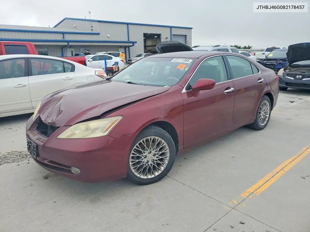 2008 Lexus Es 350 VIN: JTHBJ46G082178457 Lot: 61111366
