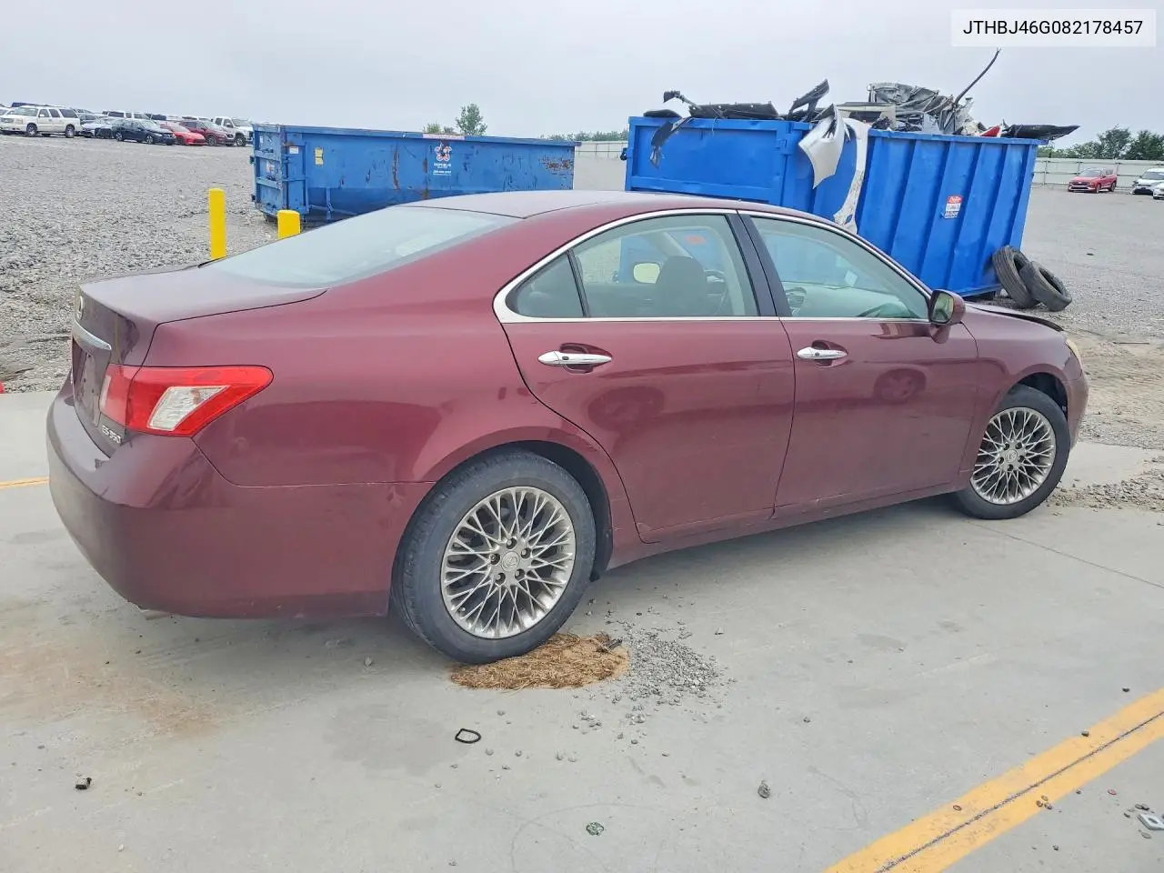 2008 Lexus Es 350 VIN: JTHBJ46G082178457 Lot: 61111366