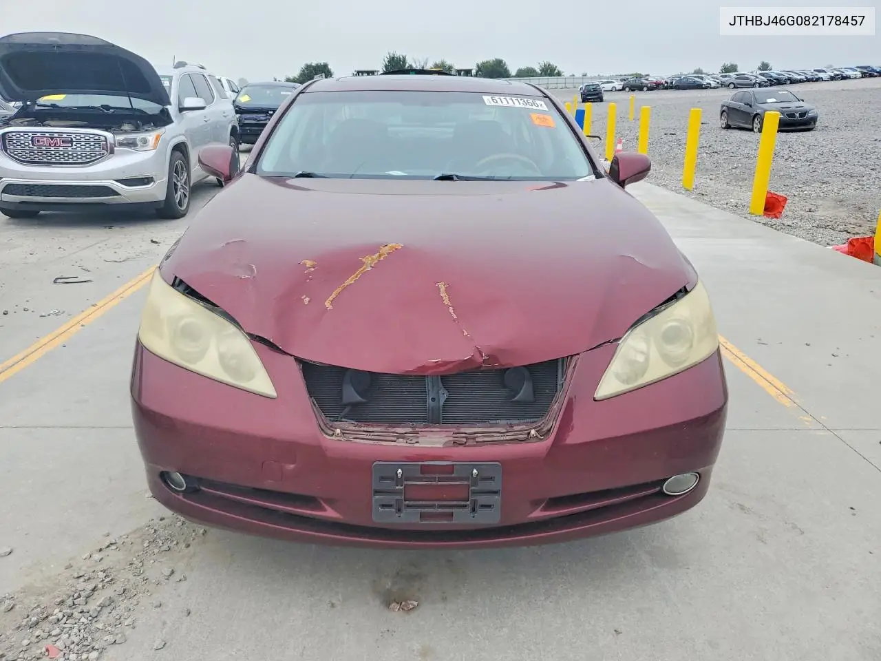 2008 Lexus Es 350 VIN: JTHBJ46G082178457 Lot: 61111366