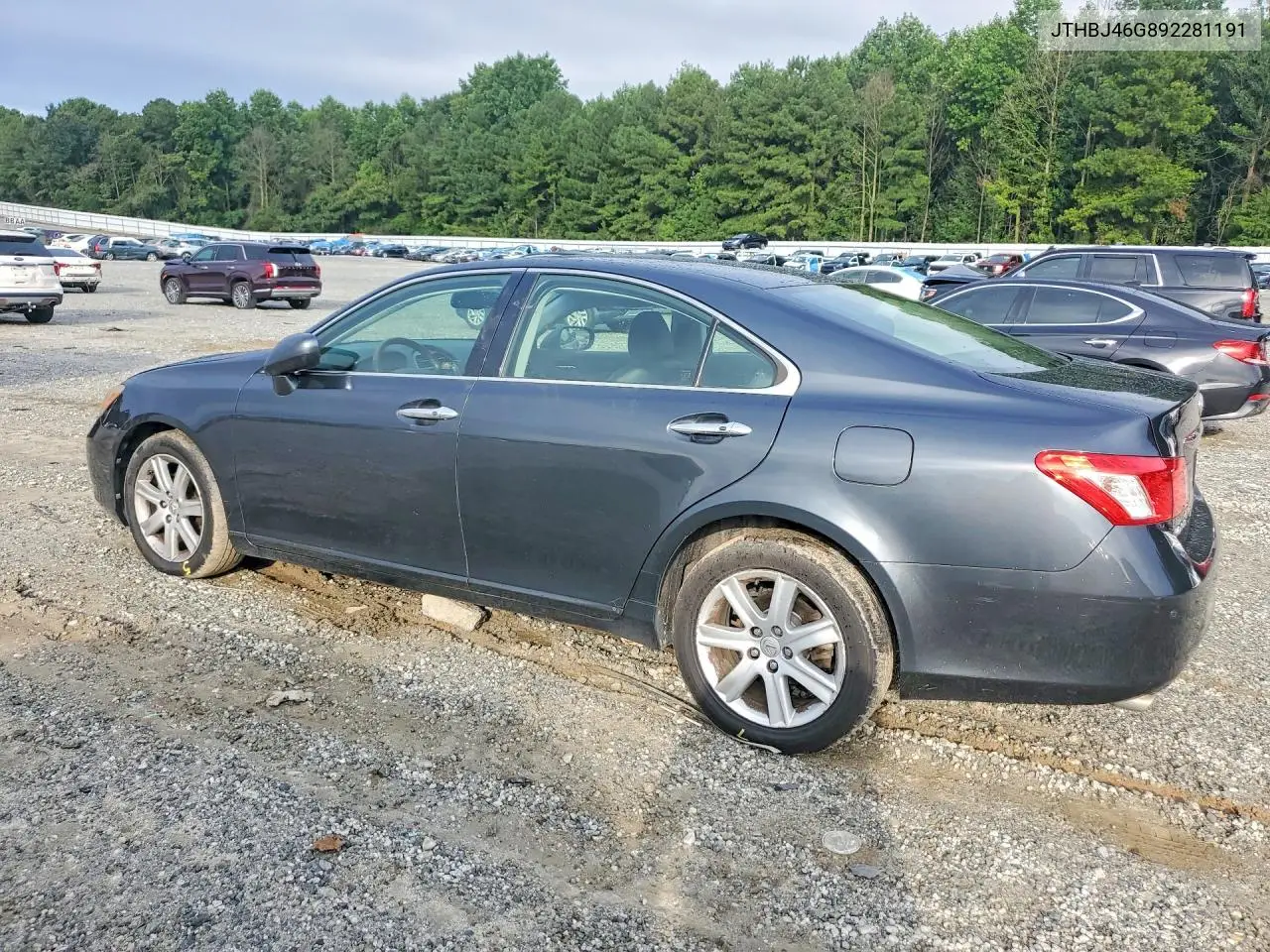2009 Lexus Es 350 VIN: JTHBJ46G892281191 Lot: 61300146