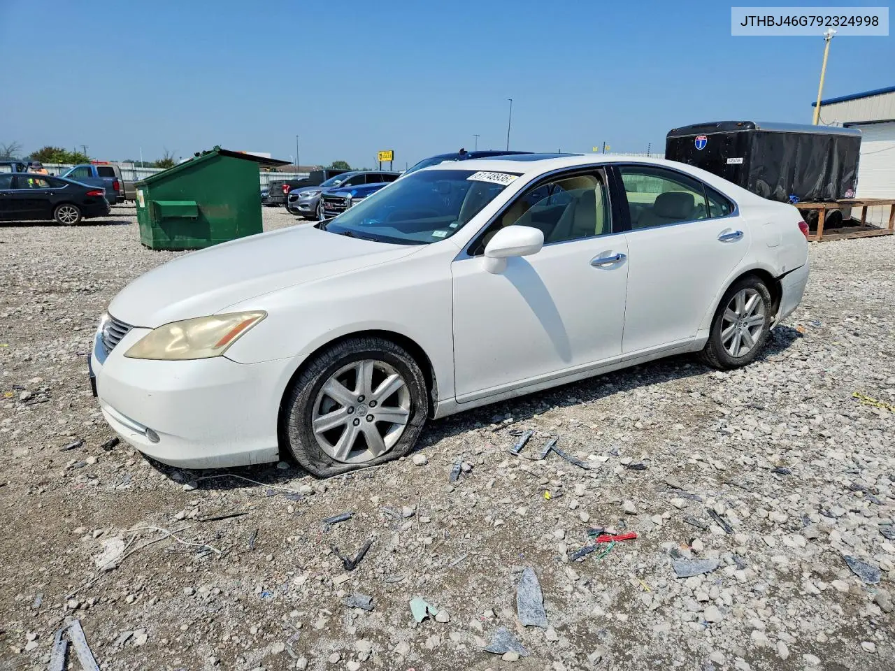 2009 Lexus Es 350 VIN: JTHBJ46G792324998 Lot: 61748936