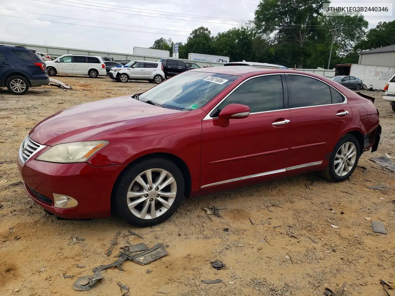 2011 Lexus Es 350 VIN: JTHBK1EG3B2440346 Lot: 52821606