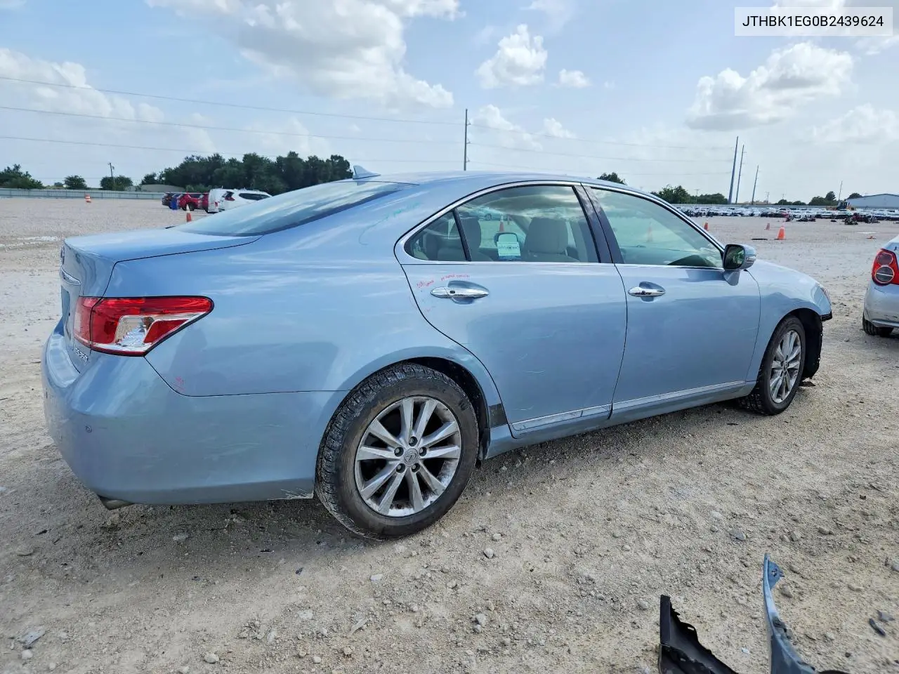2011 Lexus Es 350 VIN: JTHBK1EG0B2439624 Lot: 61789856
