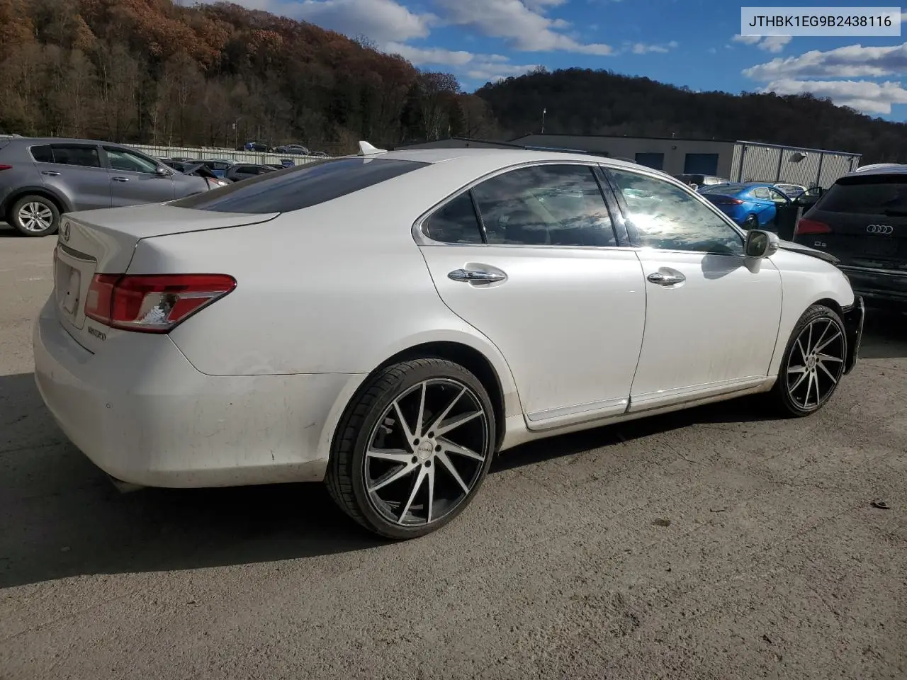JTHBK1EG9B2438116 2011 Lexus Es 350