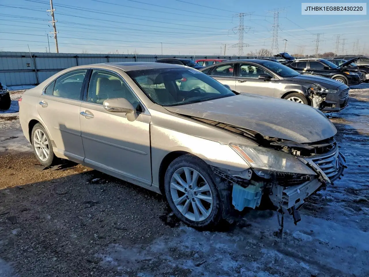 JTHBK1EG8B2430220 2011 Lexus Es 350