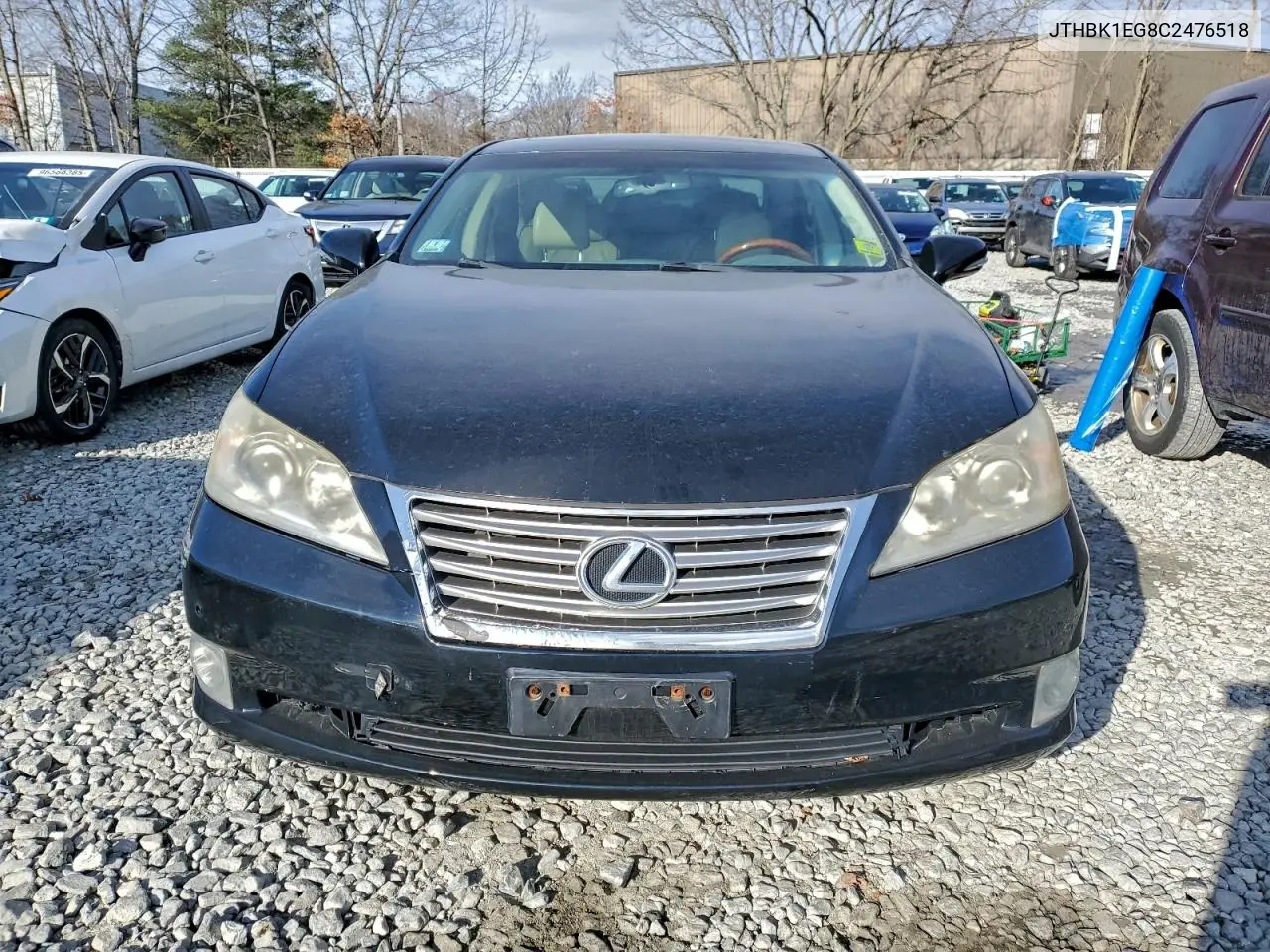 JTHBK1EG8C2476518 2012 Lexus Es 350
