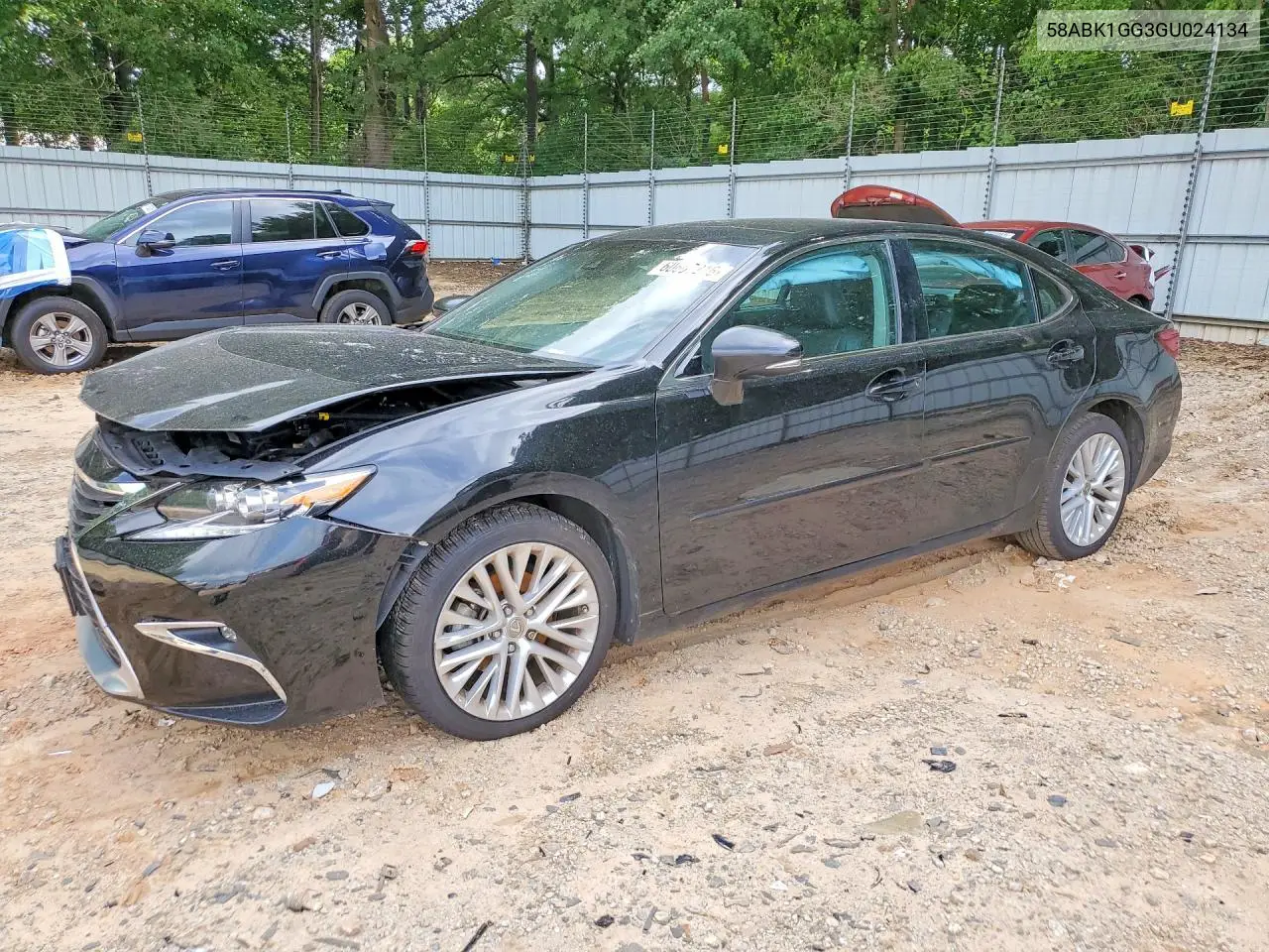 2016 Lexus Es 350 VIN: 58ABK1GG3GU024134 Lot: 60667216