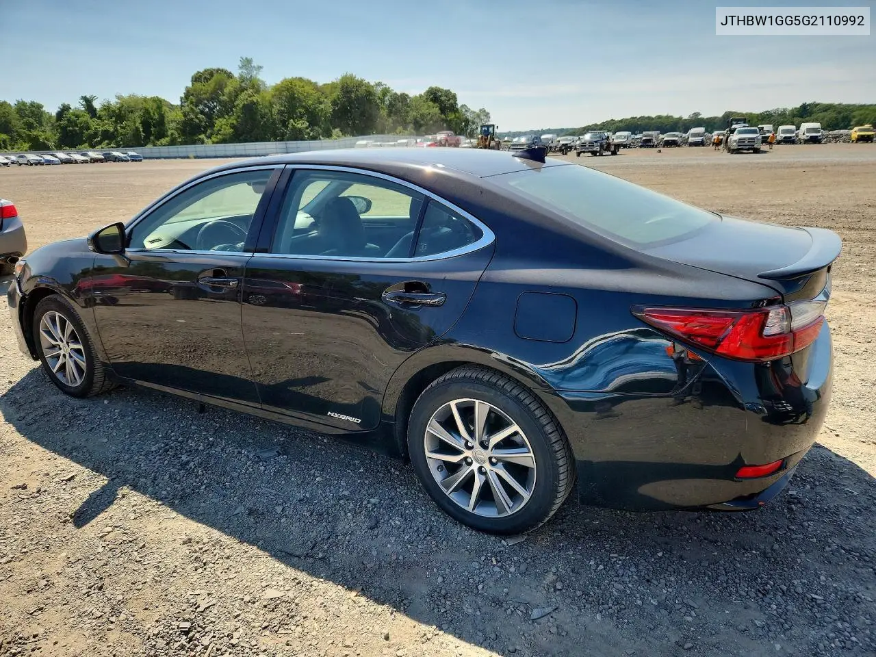 2016 Lexus Es 300H VIN: JTHBW1GG5G2110992 Lot: 61043776