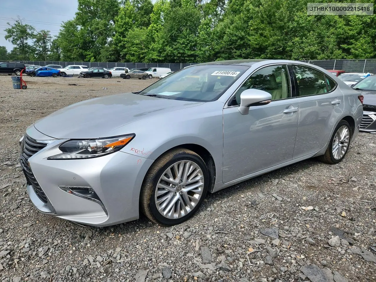2016 Lexus Es 350 VIN: JTHBK1GG0G2215418 Lot: 61498616
