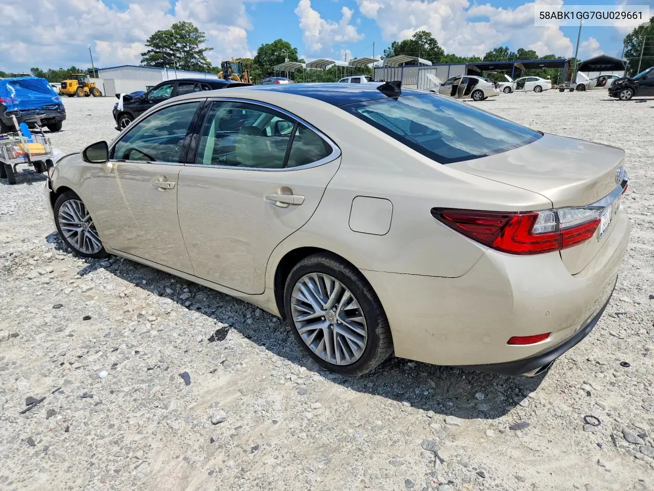 2016 Lexus Es 350 VIN: 58ABK1GG7GU029661 Lot: 61566136