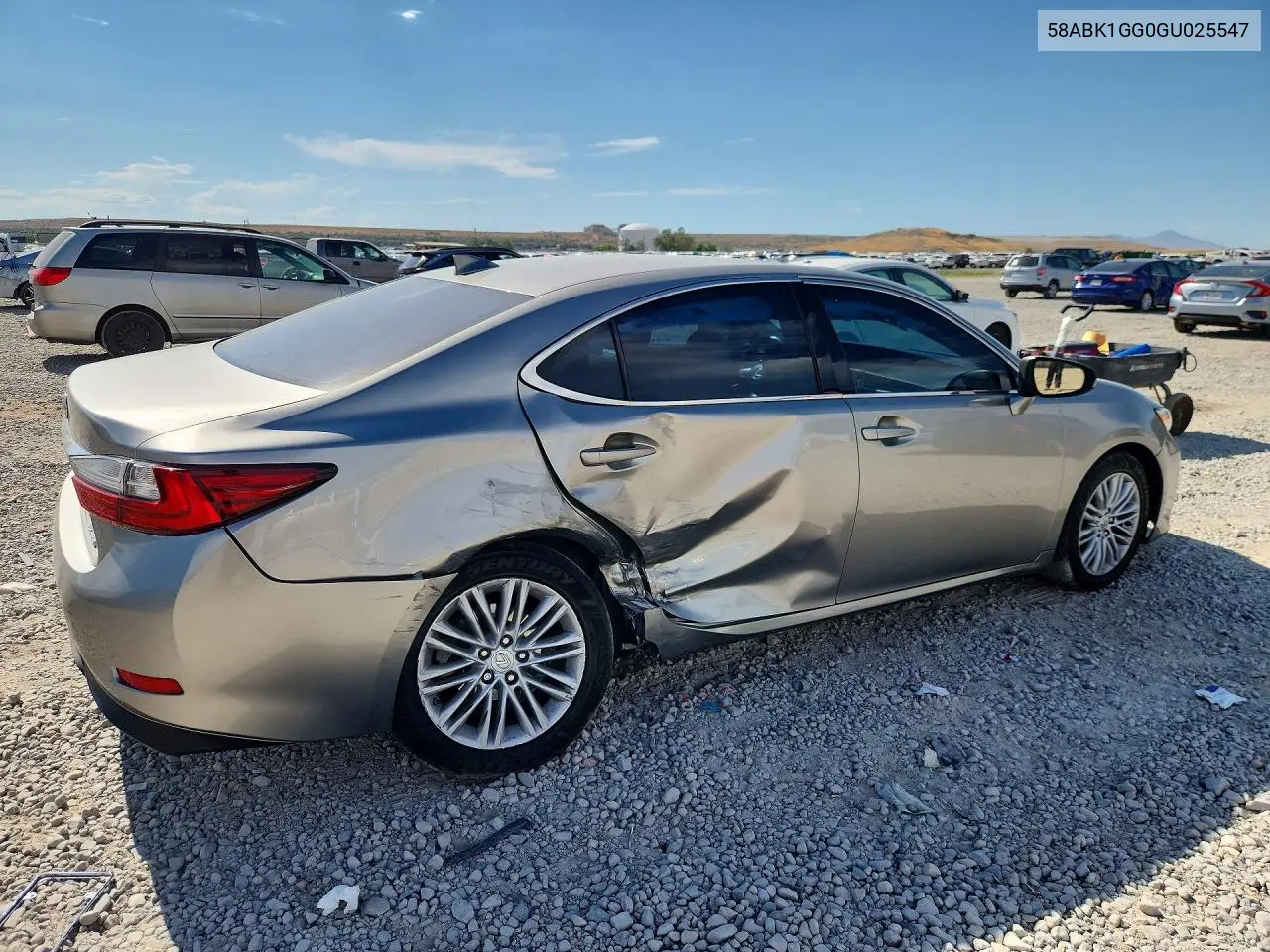 2016 Lexus Es 350 VIN: 58ABK1GG0GU025547 Lot: 61886906