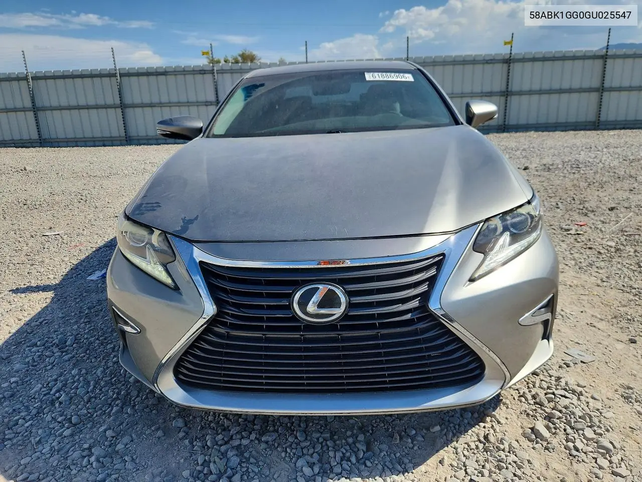 2016 Lexus Es 350 VIN: 58ABK1GG0GU025547 Lot: 61886906