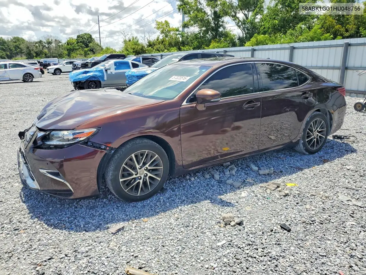 2017 Lexus Es 350 VIN: 58ABK1GG1HU048756 Lot: 57323516