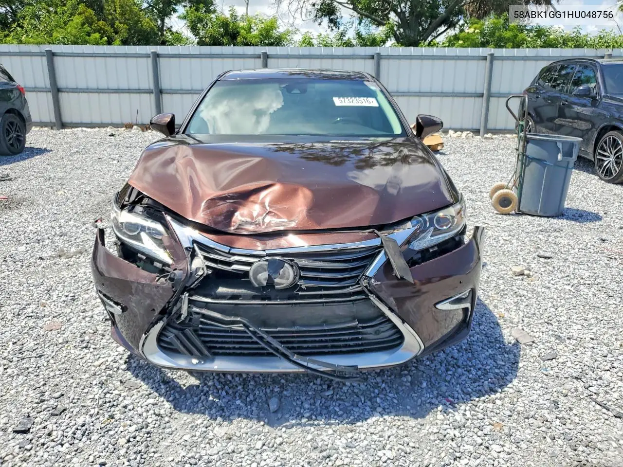 2017 Lexus Es 350 VIN: 58ABK1GG1HU048756 Lot: 57323516
