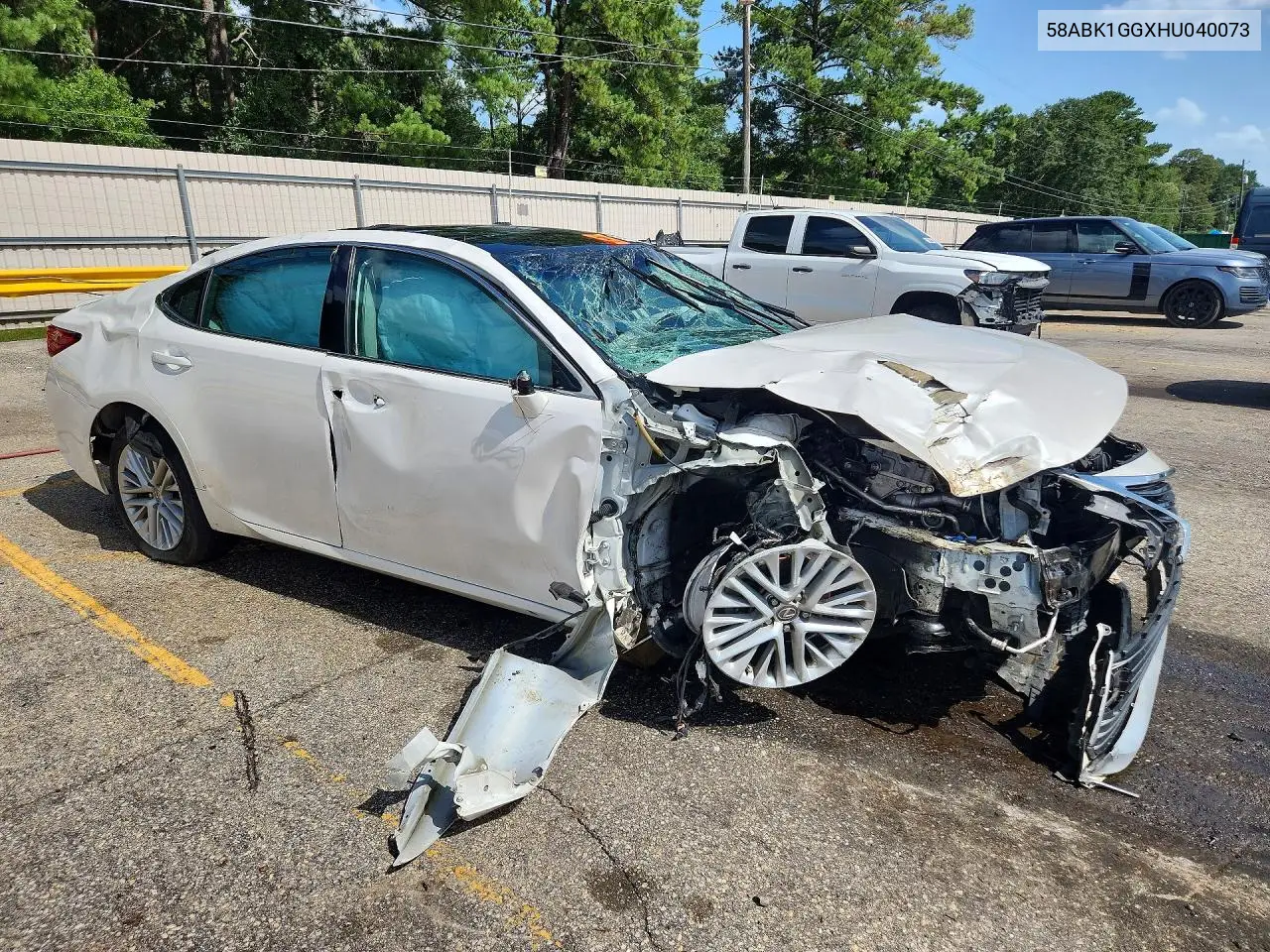 2017 Lexus Es 350 VIN: 58ABK1GGXHU040073 Lot: 61523516